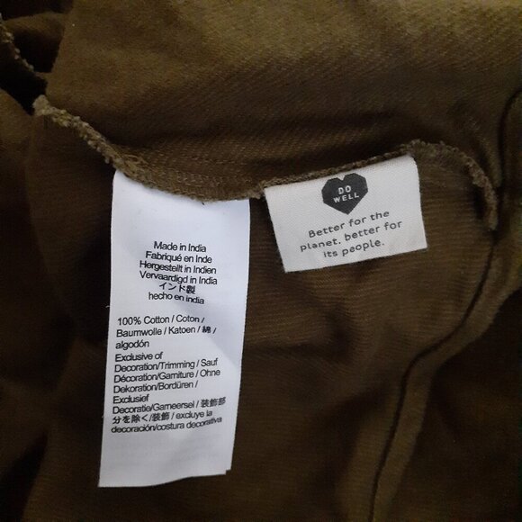 Madewell Women's Olive Green Flannel Lucie Mini Dress XS - Picture 9 of 16